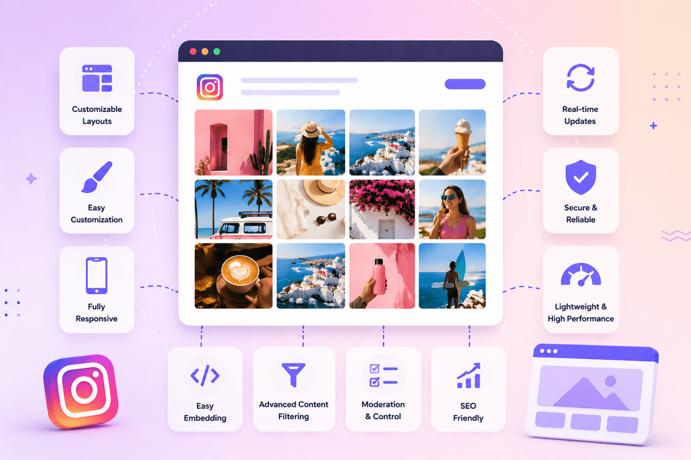 Taggbox Instagram Widget Features