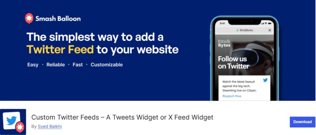 Custom Twitter Feeds by smashballoon